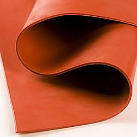 Red Fabric Finish Rubber Sheet 80 Duro